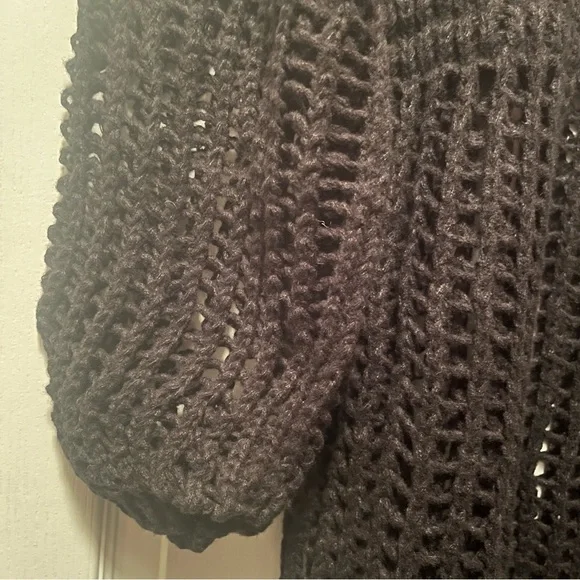 Open Knit Hollow Long Sweater Dress - Picture 10 of 11